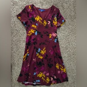 Apt. 9 Burgundy Floral Midi Dress